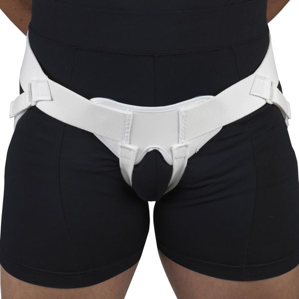 Champion Hernia Belt, Single or Double Bilateral Herniation Pad, Adjustable, Elastic, Small