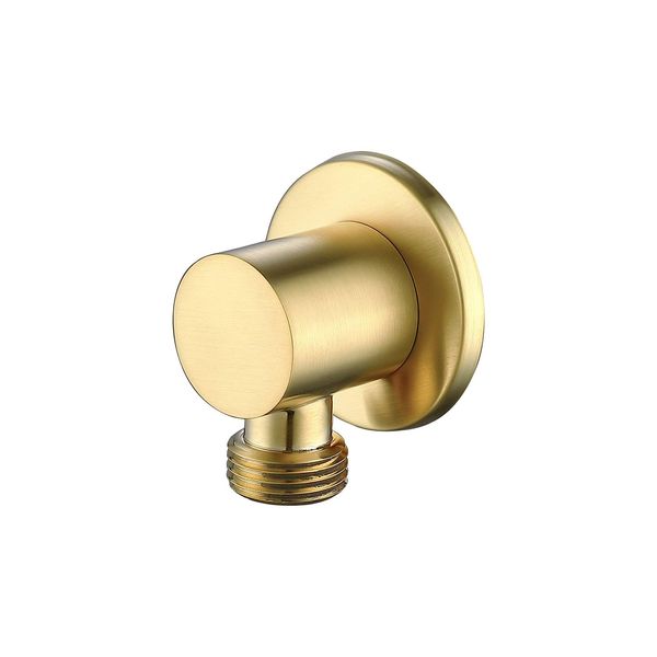 Arissa Brushed Brass Wall Outlet Elbow