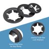sourcing map 188Pcs Internal Tooth Washers Assortment Kit, 65Mn Tooth locking Ring Washers Quick Speed Nut ing Fastener, 9 Size, Black