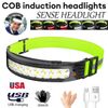N E W Headlamp COB LED Rechargeable Headlight Torch Work Light Bar Head Band USB
