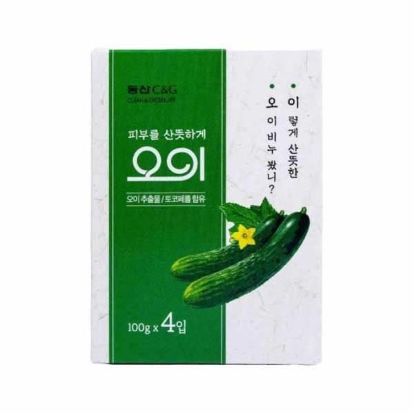 [GI32N2R]Dongsan Fresh Cucumber Soap 100g 4 packs