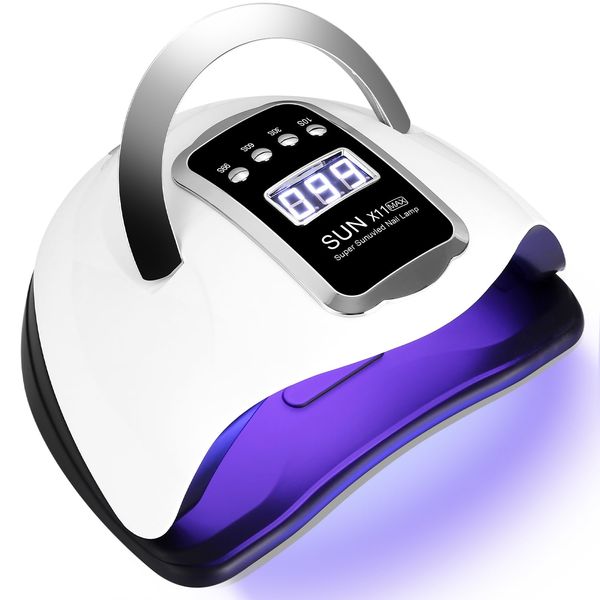 JOFLVA UV Lampe Gelnägel, 66 LED Gelnagellack UV Lampe, UV Lampe Nägel, 4 Timern LCD Display, Auto-Sensor Schnell Nageltrockner Geeignet für alle Nagellampe für Maniküre Haus und Salon