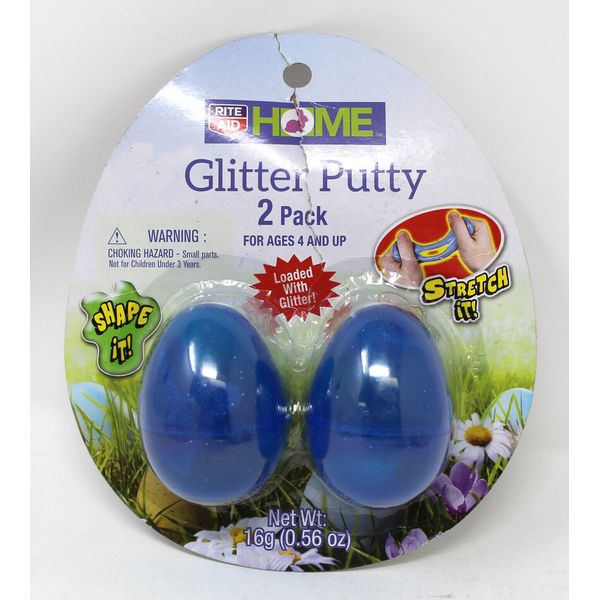 Home Glitter Blue Putty 2 Pack (Opened Pack)