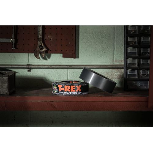 T-Rex Tape Heavy Duty Duct Tape with UV Resistant & Waterproof Backing for Ferociously Strong Repairs, 1.88" x 30 yd, Gunmetal Gray, 1 Roll