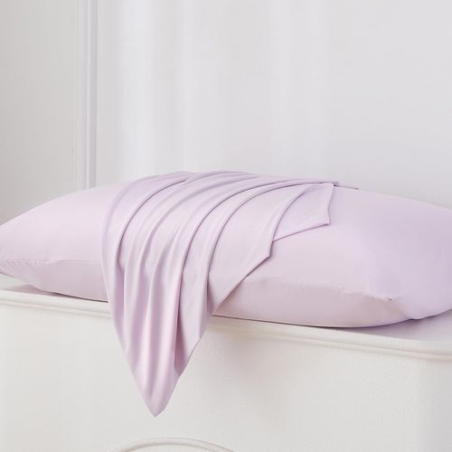 Vaulia Cooling Pillow Cases for Hot Sleepers, Cool Pillowcases for Night Sweats, Soft Silky Breathable Pillow Covers Set of 2 Standard Size with Envelope Closure, Purple, 20x26 Inches