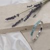 Tuscany Silver Women's Rhodium Plated Turquoise 5.5mm Bangle