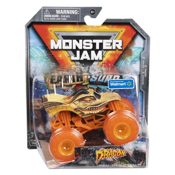 Monster Jam Earth vs Surf Series 1:64 Scale Diecast Truck Dragon (Earth)