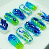 PEACOCK - REGULAR BALLERINA GEL PRESS ON NAILS GLUE ON NAILS