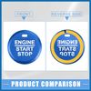 A ABSOPRO Car Engine Start Stop Button Cover Sticker for Ford for Mustang Blue Item Replacement