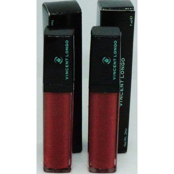 2 VINCENT LONGO Perfect Shine Lip Gloss HARSALA .24 oz 7ml each NIB Sealed