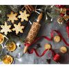 Folkroll 3D-Motiv-Teigrolle 23 cm Schneeflocken