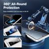 LK 2+2 Pack for Google Pixel 7a Screen Protector with 2 Pack Camera Lens Protector Fingerprint Unlock Compatible 9H Tempered