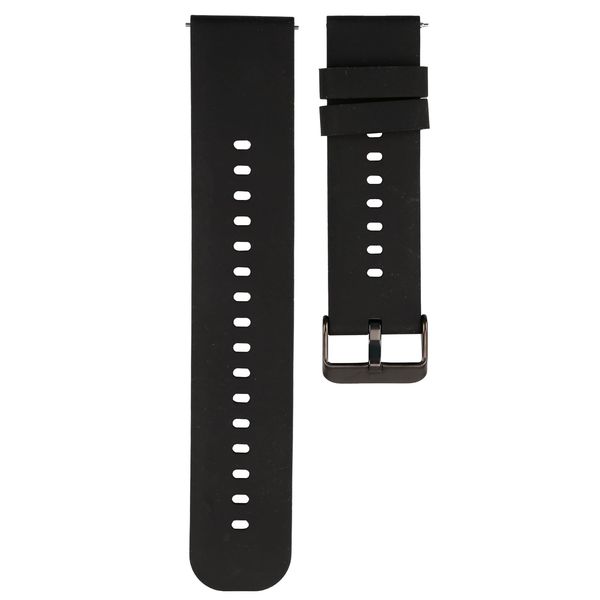 Rumyve Silicone Soft Watch Straps,Black Waterproof Watch Bands,Wrist Straps Replacement Bands for Smart Watch Bands Men Women(22mm)