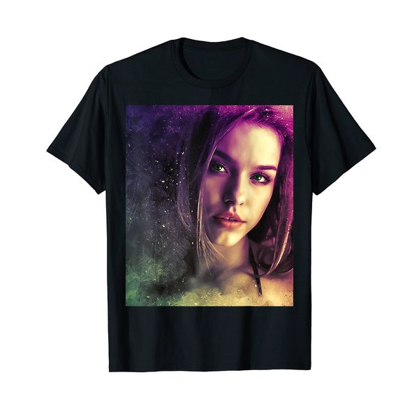 The Only Beautiful Woman With Purple Hair Dark Brown Eyes T-Shirt