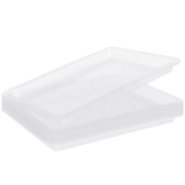 Activity Plastic Tray Plastic Art Trays,8 Pack Activity Tray Crafts Organizer Tray Serving Tray Jewelry Tray for Painting, Beads, Slime and Sensory Toys,Beads, Classroom Home Activities