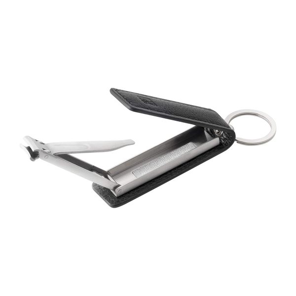 ZWILLING Travel Size Nail Clippers with Keychain and Nail Clippers with Nail File - Black