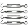 4pcs x 6mm Galvanised Hook to Eye Straning Screw Turnbuckle