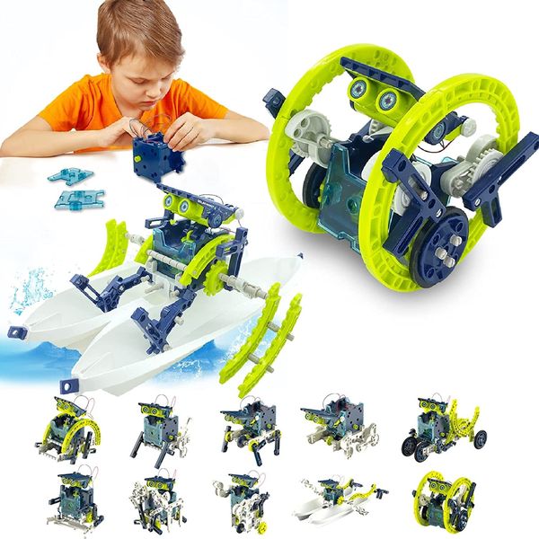 12-in-1 Education DIY Solar Robot Toys Building Science Kits for Kids Age 8 9 10 11 12 Years Old Boys Christmas Birthday Gifts STEM Robot Building Kit Toys for 8 9 10 11 12 + Years Old Boys