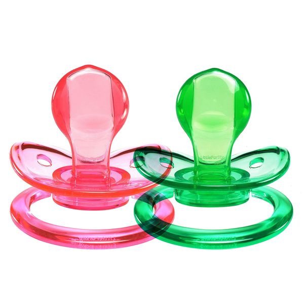 LittleForBig Generation 1 Pacifier Candy Gloss Pacifiers Set-Pink/Green