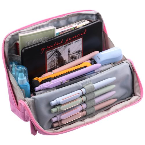 Aesthetic School Supplies Cute Pencil Case for Girls Student,Large Capacity Pencil Pouch with Zipper,Back-to-school Gifts Big Pen Box Bag Office Desk Stationery Organizer for Adults,Colored Travel Bag