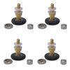 AKORD 8PCS Shower Door Rollers, 27mm Diameter, Black