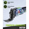WORKPRO 20V 6 Speeds Cordless Brushless Oscillating Tool Kit Orbiting Multi Tool