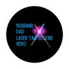 Husband Father Laser Tag Legend Hero - Laser Tag Set PopSockets with Interchangeable PopGrip