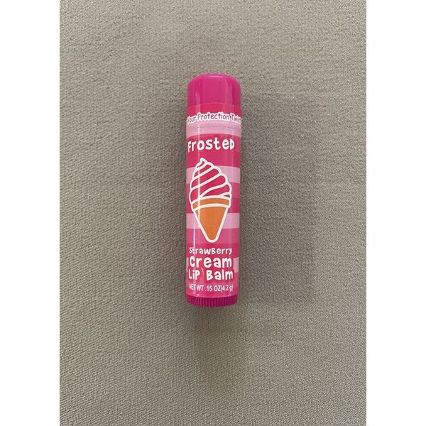 .15 Oz Strawberry Cream Flavored Lip Balm Made By Lotta Luv~New & Factory Sealed