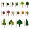 Cayway 60 Miniature Trees - Mixed Models & Colors for Model Train Scenery