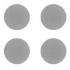 4 PCS Silver Round Cup Coasters, 10cm Stainless Steel Coasters, Heat Resistant Table Protector