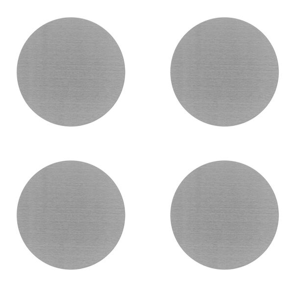 4 PCS Silver Round Cup Coasters, 10cm Stainless Steel Coasters, Heat Resistant Table Protector