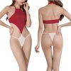 OLYOLY (3 Piece Set) Extreme Ultra High Leg Leotard T-back Brazilian Cosplay Underwear, Swimwear, Wet and Transparent, Sexy Lingerie, Swimsuit (08, 3 Color Set)