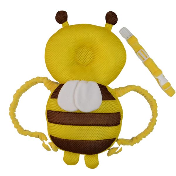 [2021 Corded Version] Fall Prevention Baby Backpack, Baby Head Guard, Overly Cute Fall Prevention Backpack, Bee Backpack, Mesh Cushion, Head Guard L.