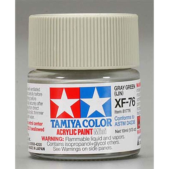 Tamiya America, Inc Acrylic Mini XF76 Gray/Green, TAM81776