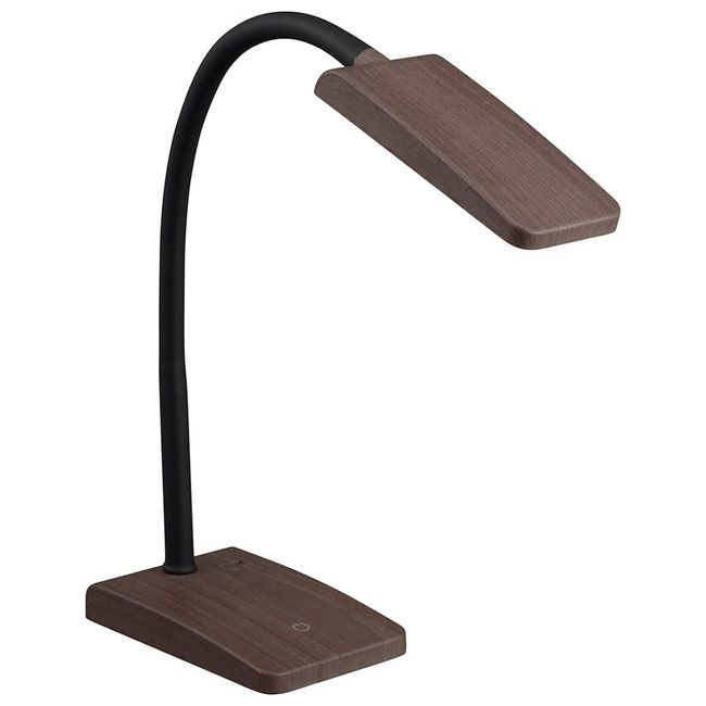 Ohm Denki DS-LS20-T 06-3831 OHM LED Desk Lamp Desk Light Learning Stand, Day White, Brown Wood Grain