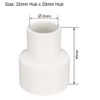 sourcing map 32mm X 20mm PVC Reducing Coupling Hub by Hub Pipe Fitting Adapter Connector
