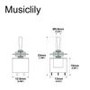 Musiclily 3 Way Mini Toggle Switch ON-OFF-ON, Red