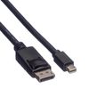 ROLINE DisplayPort Kabel, DP ST - Mini DP ST, schwarz, 1 m