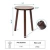 2 Pack Small Round Side Table Mid Century Tripod Plant Holder End Display Stand