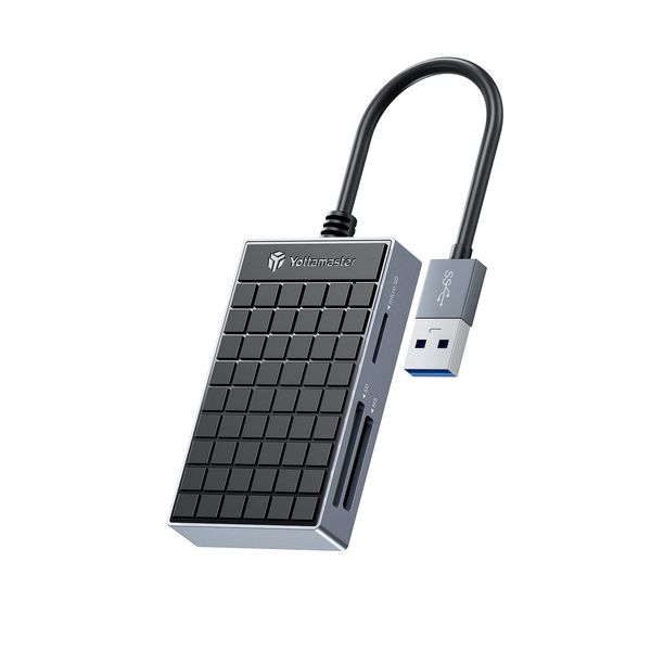 Yottamaster 4-in-1 Card Reader, USB3.0 SD/TF/CF/MS Card Reader Adapter Compatible with Windows/Linux/Mac OS/Vista