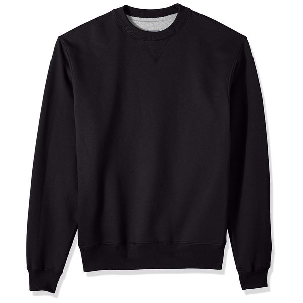 Champion Men's Cotton Max Crew, Black, Small