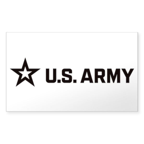 CafePress U.S. Army® Black Horizontal Logo Sticker Rectangle Bumper Sticker Car Decal