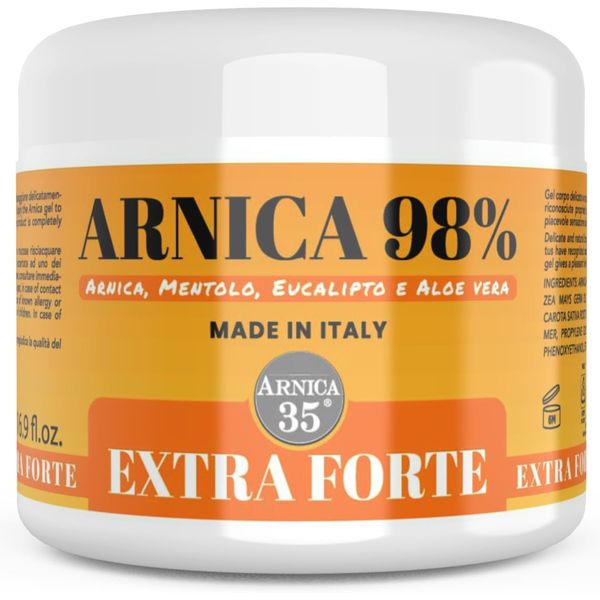 Arnica 35 - Arnica Cream, Arnica Gel Extra Strong 98% 500ml for Bruising and Swelling, Ideal for Massage of Muscles and Joints, Made in Italy, Natural and Dermatologically Tested Formula