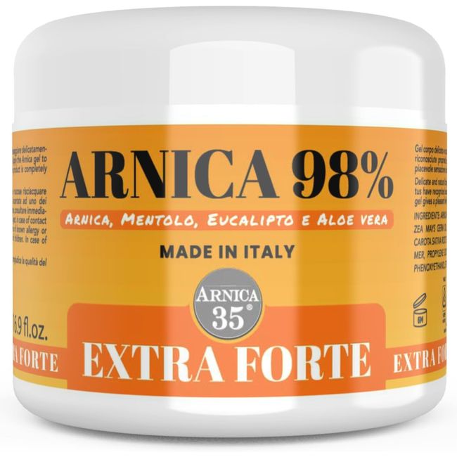 Arnica 35 - Arnica Cream, Arnica Gel Extra Strong 98% 500ml for Bruising and Swelling, Ideal for Massage of Muscles and Joints, Made in Italy, Natural and Dermatologically Tested Formula