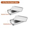 sourcing map 24 Pcs Metal Tin Box Container, Slide Top Tin Containers Empty Rectangular Storage Box Portable Mini Tin Case for Candy Cosmetic Crafts, Silver