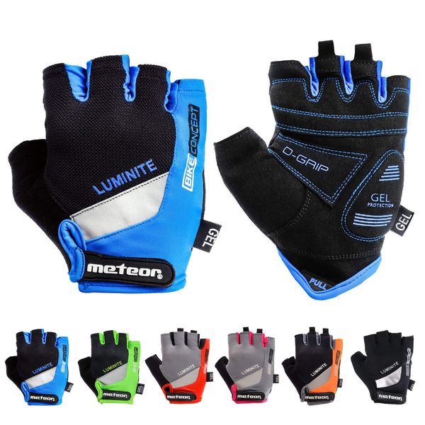 meteor radhandschuhe MTB Handschuhe Herren Gel fahrradhandschuhe Mountainbike Handschuhe - Radsport Handschuhe Damen - Radsporthandschuhe Downhill Wandern Fahrrad Handschuhe Kinder (XXS, Blau)