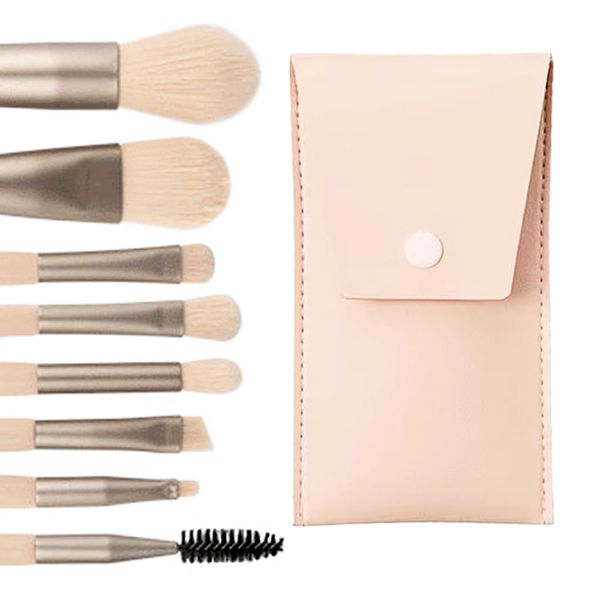 Set of 9, Makeup Brush Set, Makeup Brush Set, Makeup Brushes, Includes High Quality PU Storage Pouch, Full Makeup Compatible, Convenient to Carry