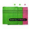 9pcs Genuine Korean/Asian Exfoliating Bath Washcloth, Skin Massage (Green 6pcs, Red 3pcs) Genuine Korean Italy Towel, Removing Dry, Dead Skin Cells, Cleaning Pores, Reusable