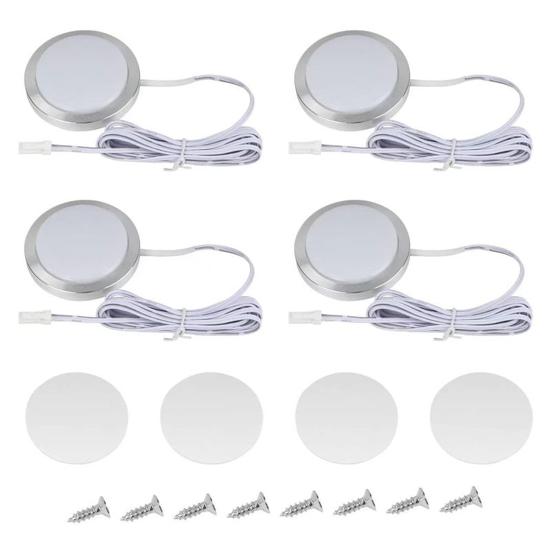 SinLoon LED Cabinet Disc Lighting Fixture, 12V Linkable LED Disc Lamp ...