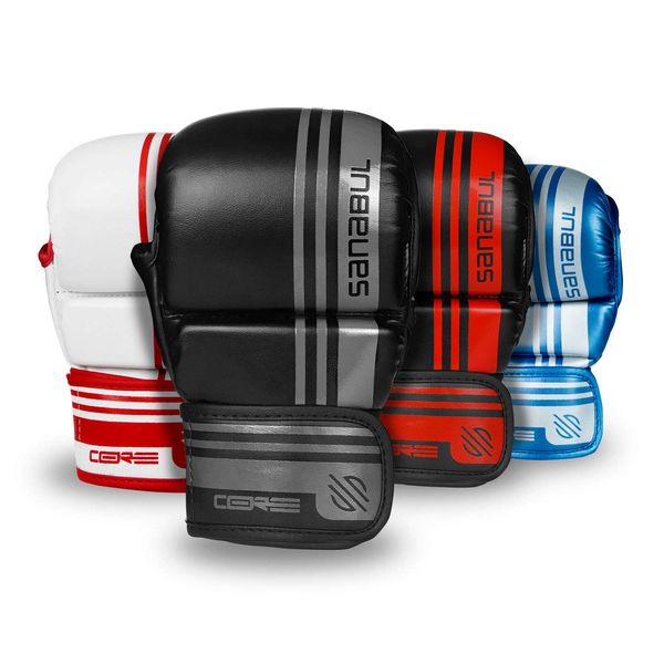 Sanabul Core Series 7 oz Hybrid MMA Sparring Gloves | Versatile MMA Gloves for Men and Women | Ideal for MMA Sparring (Gunmetal,S/M)